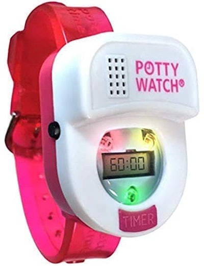 Pink light-up potty training watch