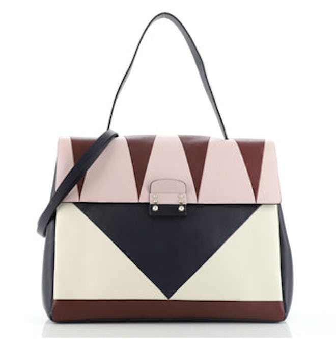 Valentino Colorblock Mime Top Handle Bag