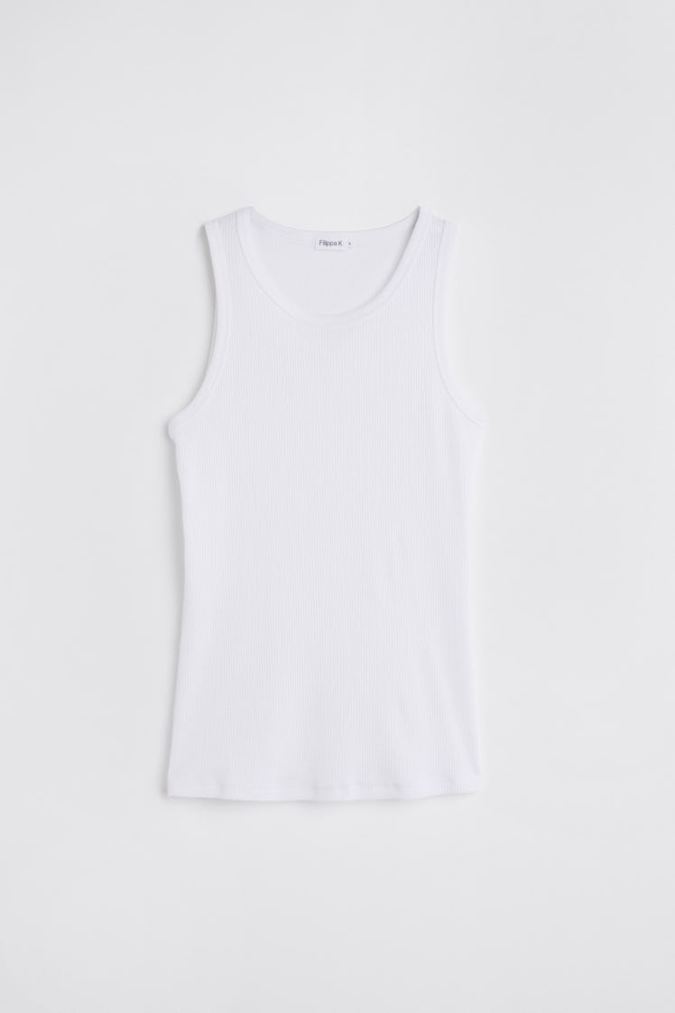 This white ribbed tank from Filippa K is made from organic cotton and will go with any outfit.