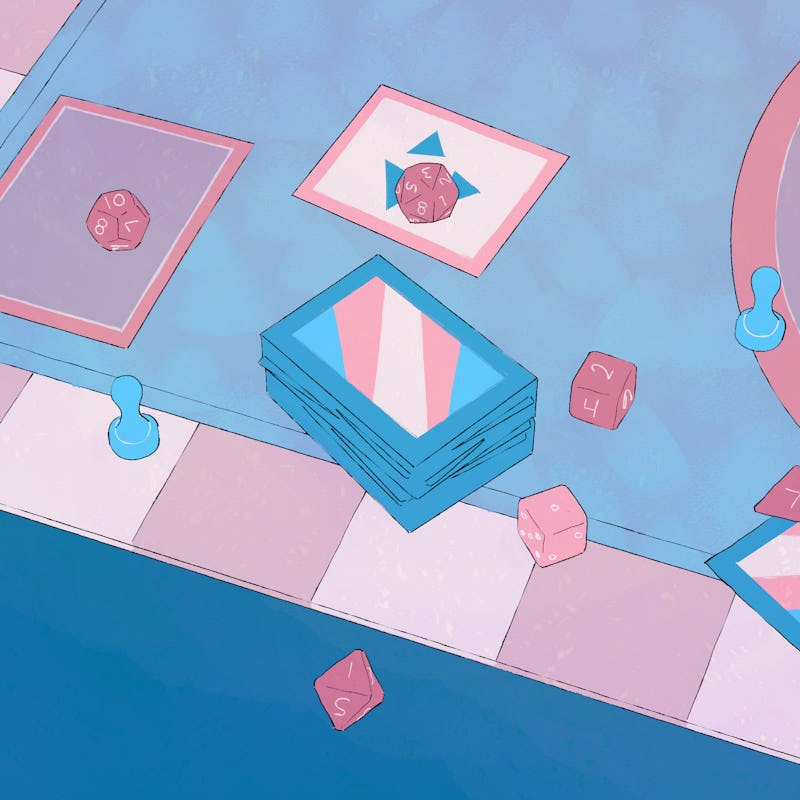 original illustration for TTRPGs for Trans Rights game bundle