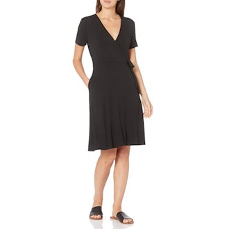 Amazon Essentials Cap-Sleeve Faux-Wrap Dress
