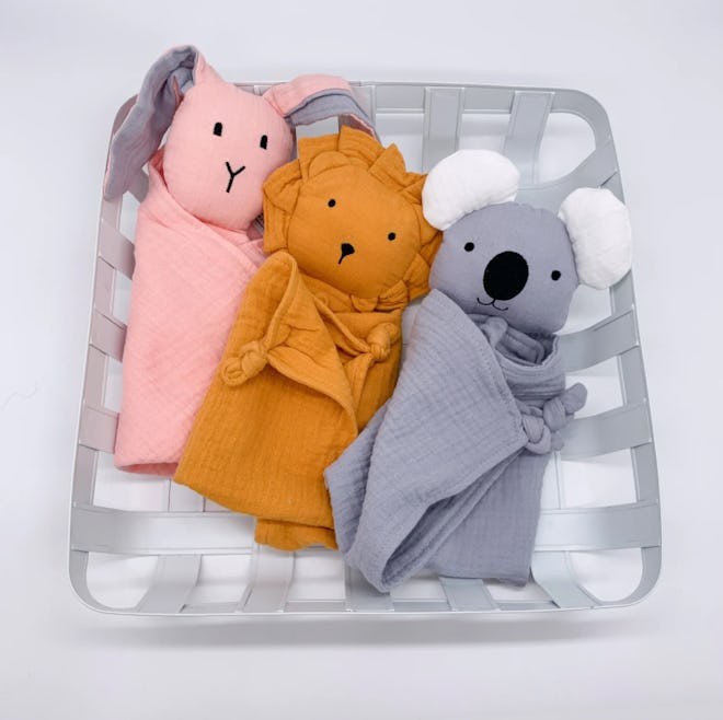 Add a personalized animal lovey to your baby's Easter basket. 