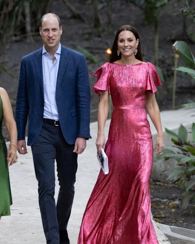 Kate Middleton wears pink sequin dress from The Vampire's Wife in Belize