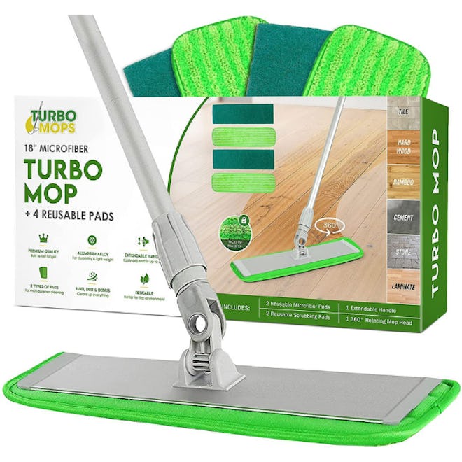 Turbo Microfiber Mop Floor Cleaning System