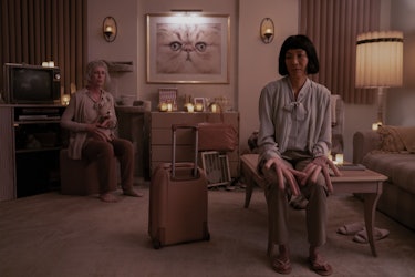 Michelle Yeoh and Jamie Lee Curtis star in Everything Everywhere All At Once.