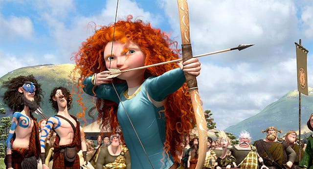Merida in the animated film, Brave.