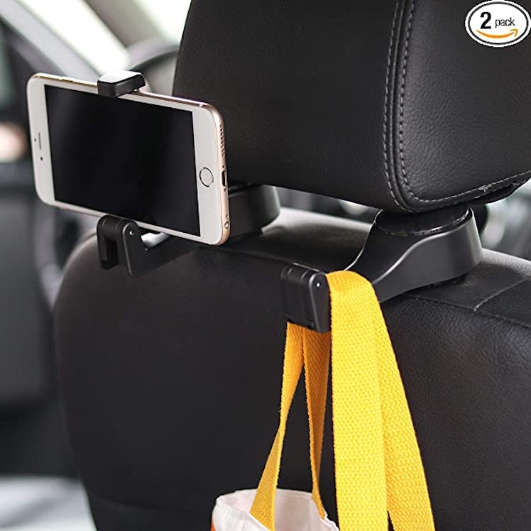 Amooca Back Seat Headrest Hooks (2 pack)