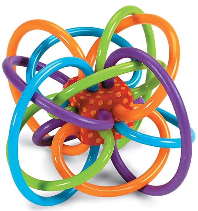 This sensory teething rattle is one of the top toys for 6-month-old babies.