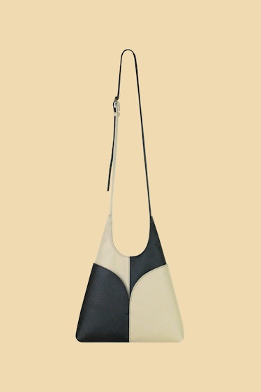 2022 handbags ethically sourced material black and white hobo bag