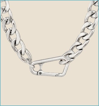 XX. Chunky Curb Chain & Carabiner Clasp Necklace