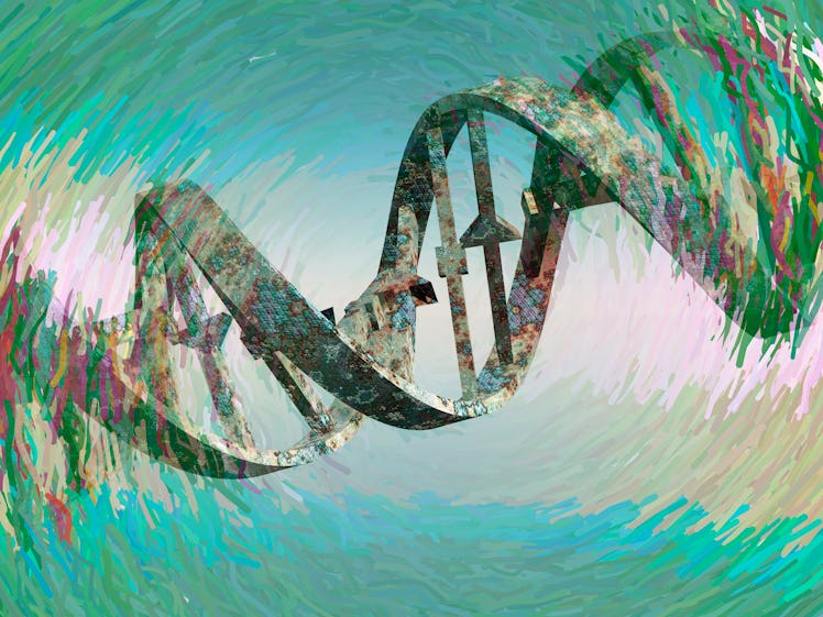 dna in water 3D illustration