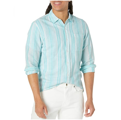 Amazon Essentials Slim-Fit Linen Long-Sleeve Shirt