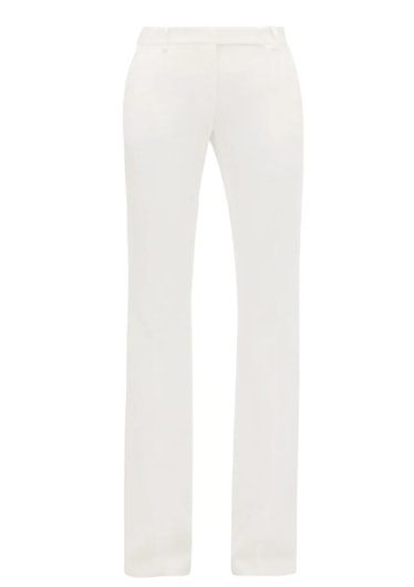 FlaredAlexander McQueen's Crepe Tailored Trousers.