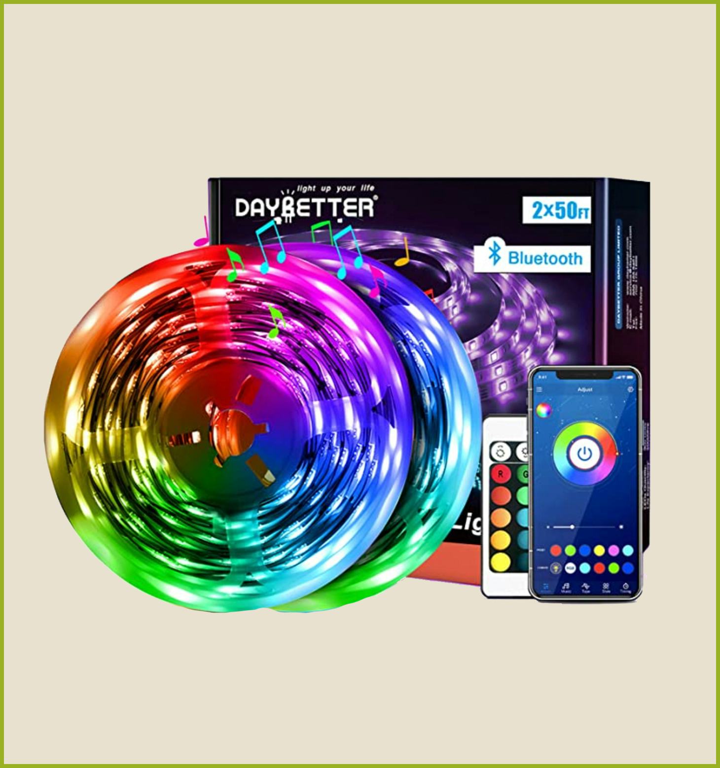 Daybetter Led Strip Lights 100ft (2 Rolls of 50ft)