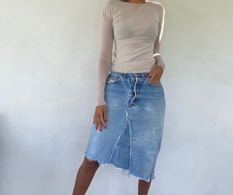 Y2k Denim Skirt levi's denim trend 2022