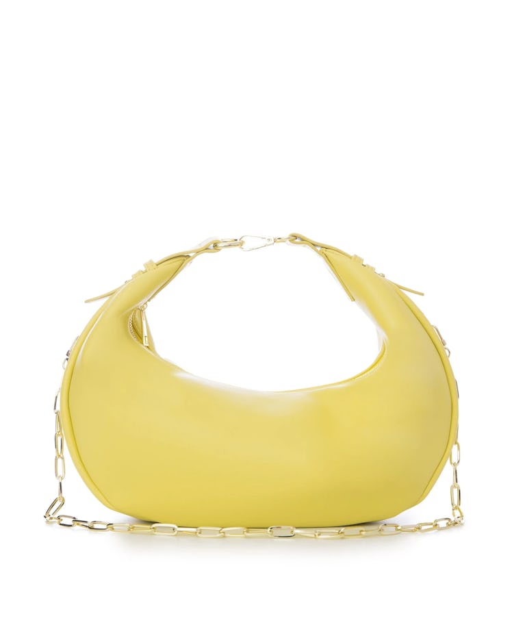 2022 handbag trends unique shapes yellow vegan leather bag