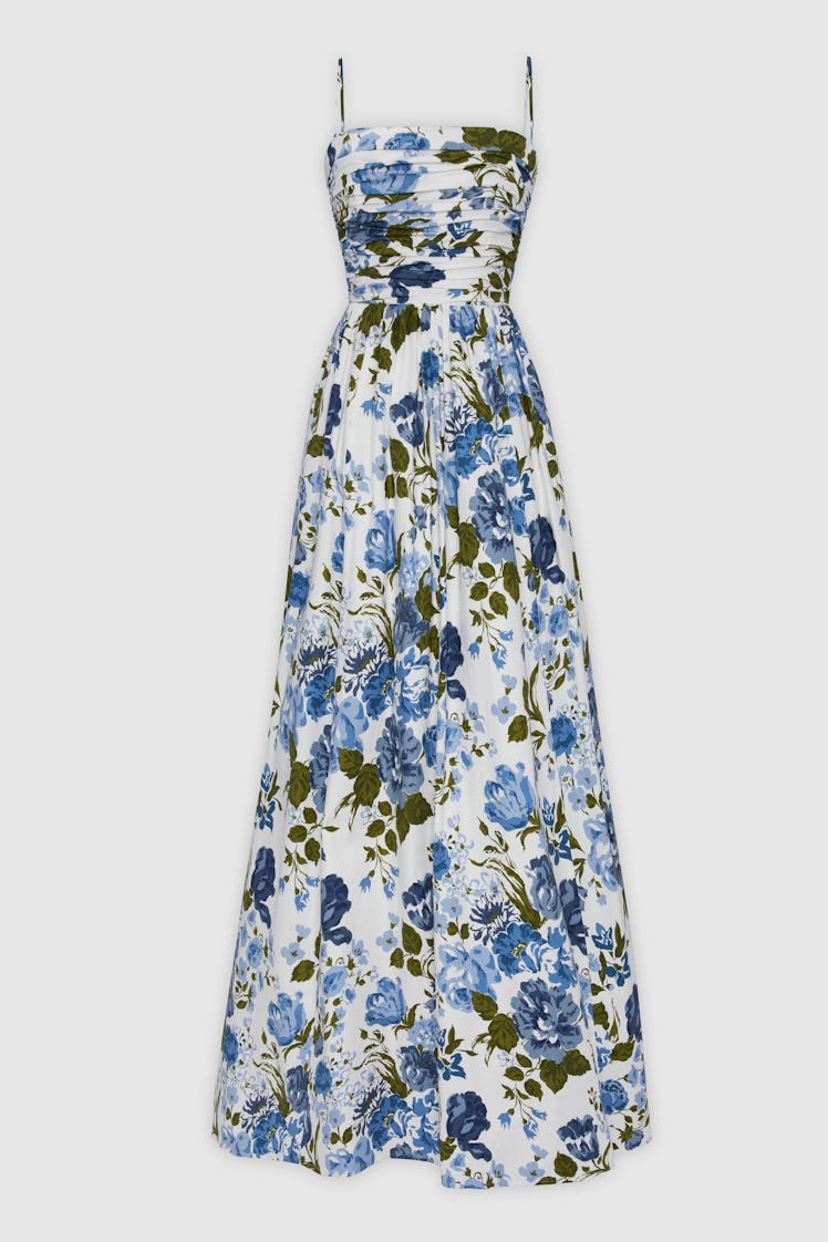 This floral maxi number from Reformation's bridal collection is a perfect wedding guest dress.