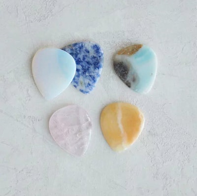 A gemstone guitar pick is a fun addition to dad's Easter basket. 