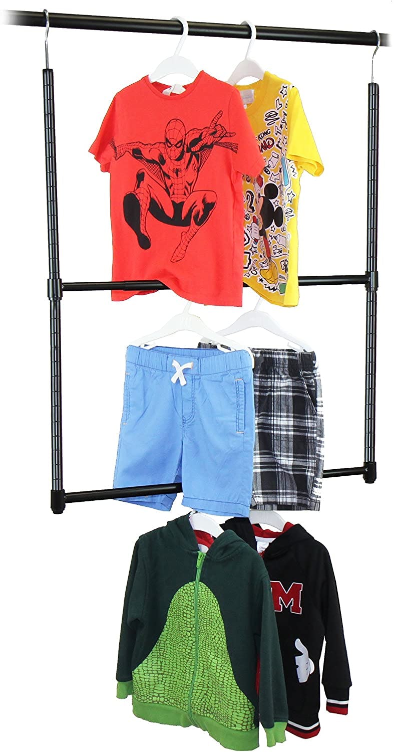 Double Tier Closet Rod for maximized space.