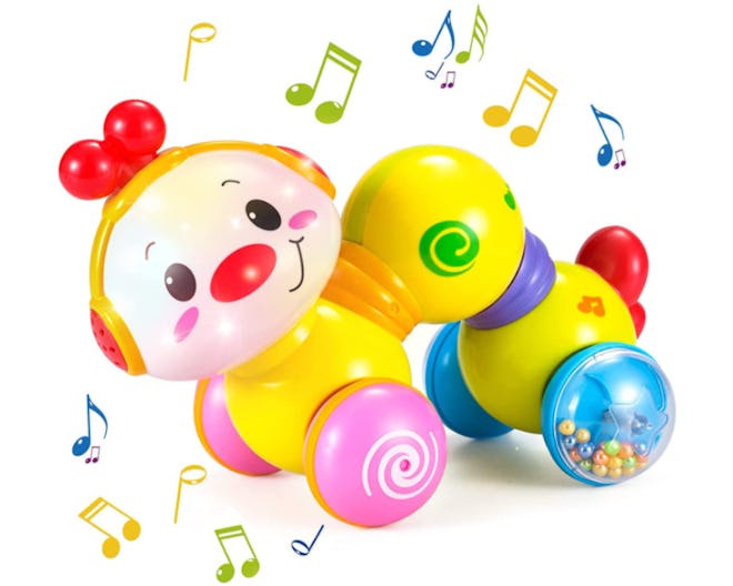 This musical inchworm toy is one of the best toys for 6-month-olds.