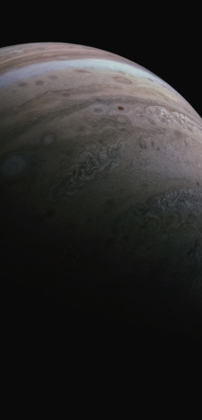 image of Jupiter captured by NASA Juno spacecraft