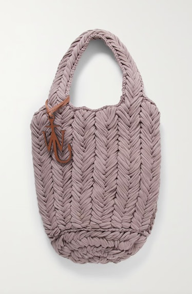 2022 handbag trends woven crocheted cotton tote