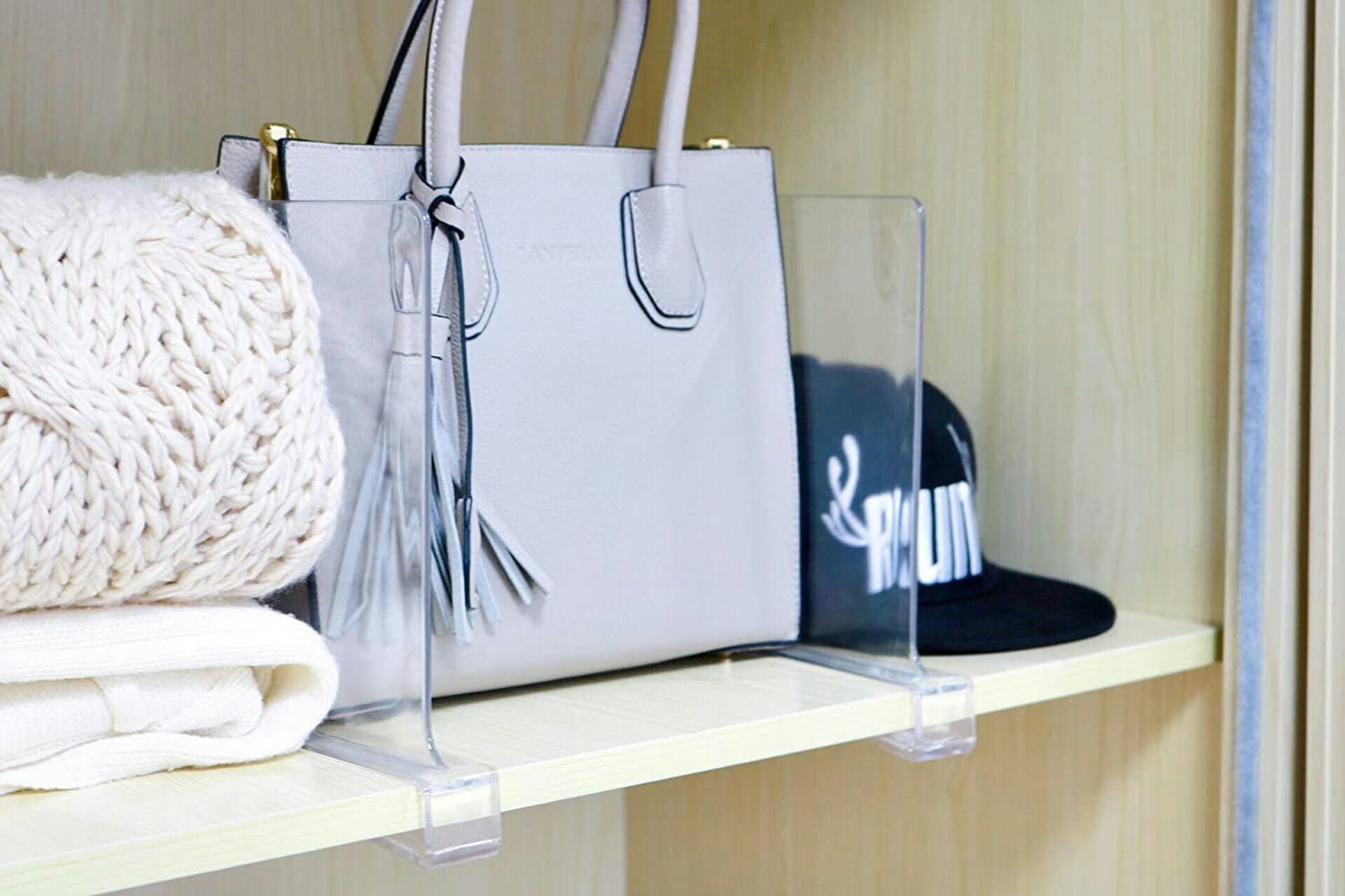 Acrylic shelf dividers