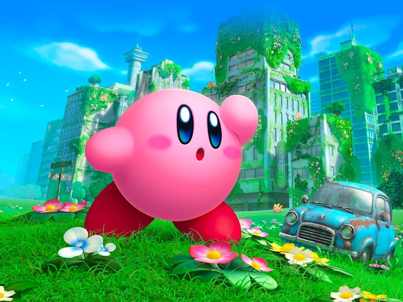 kirby and the forgotten land cover art hero image