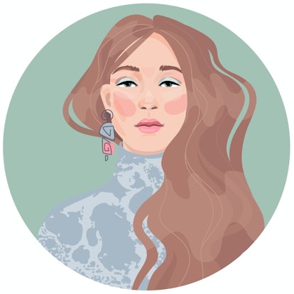 Illustration of Pisces astrological sign as a woman.