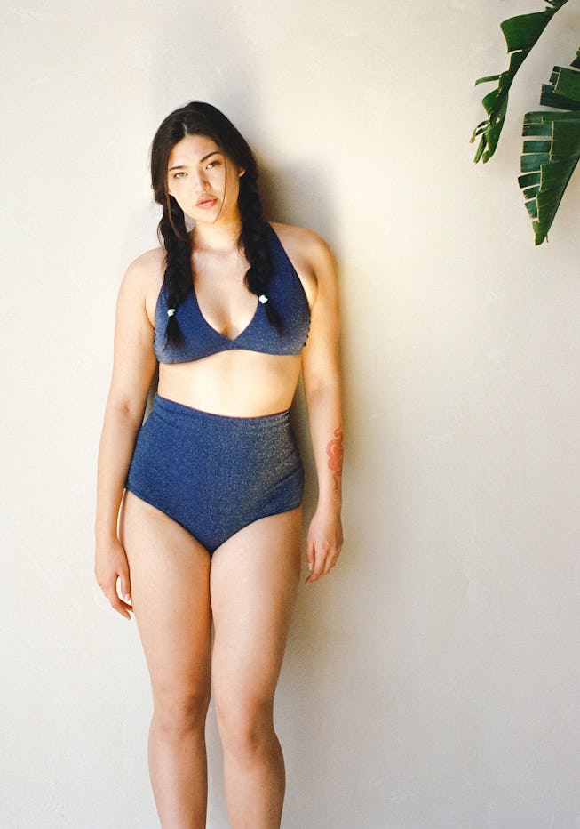 Lurex swimsuits.