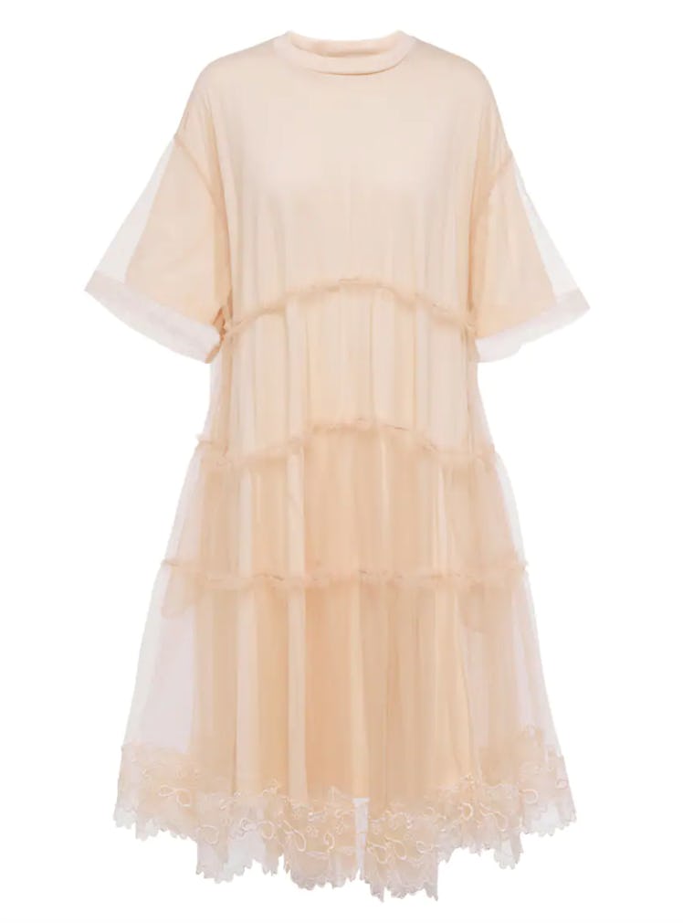 Simone Rocha's Tulle And Cotton Midi Dress. 