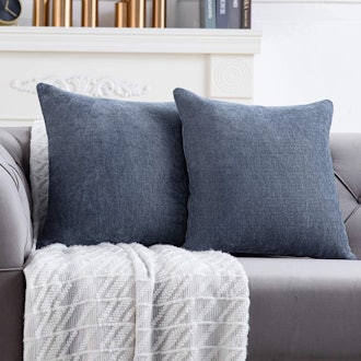 Anickal Blue Grey Pillow Covers (2-Pack)