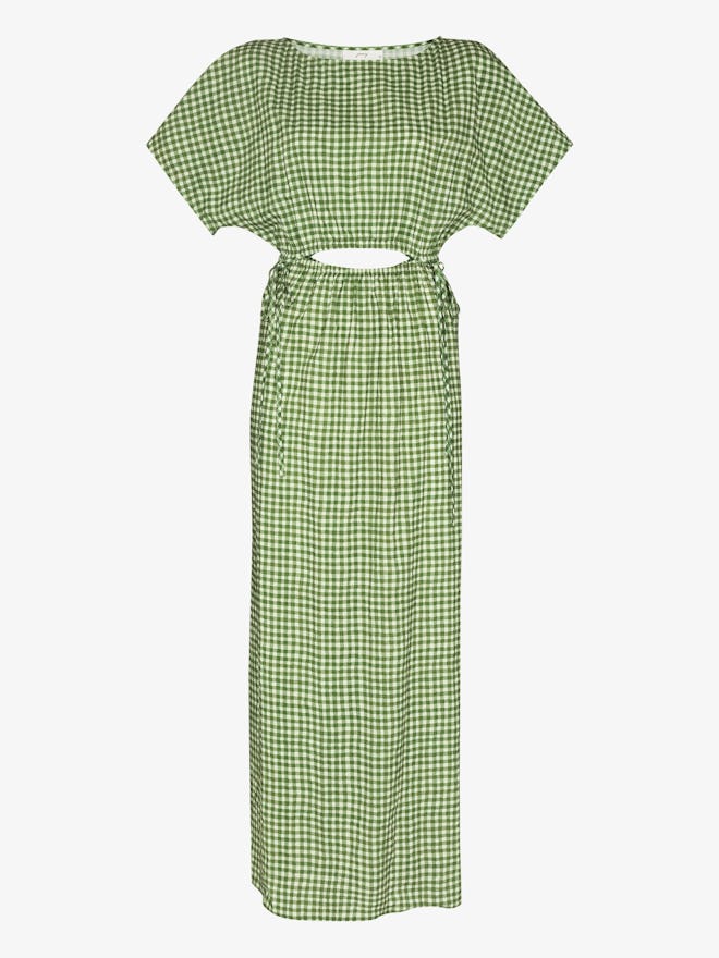 peony gingham cutout dress is a spring 2022 essential