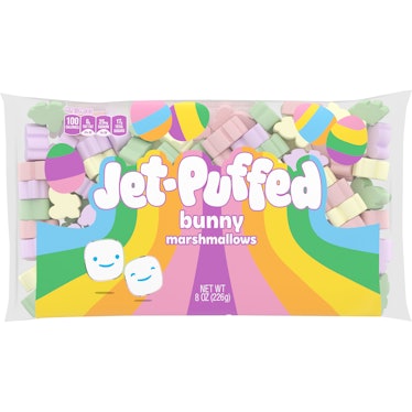 Jet-Puffed Bunnymallows for Easter are pastel-colored treats.