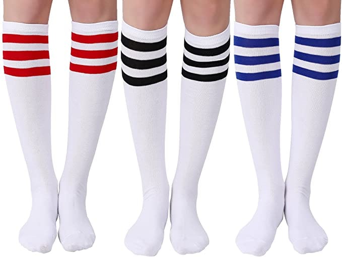 Joulli Women&rsquo;s Knee High Tube Socks (3-Pack)