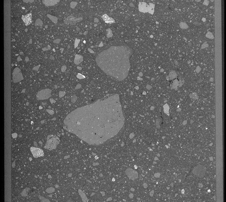 An X-ray image of Apollo 17 core sample 73001
