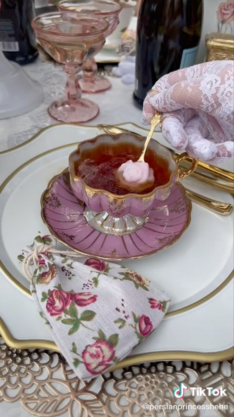For your Bridgerton tea party, some rose-shaped sugar cubes for tea fit the Bridgerton aesthetic.