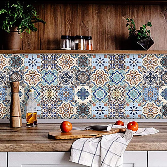 kakofaci Waterproof Vinyl Wall Tile Stickers (12-Pieces)