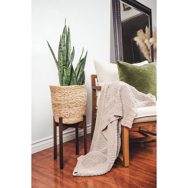 Sona Home Adjustable Mid Century Plant Stand