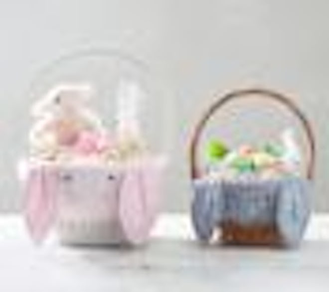 Gingham Bunny Large Easter Basket Liner