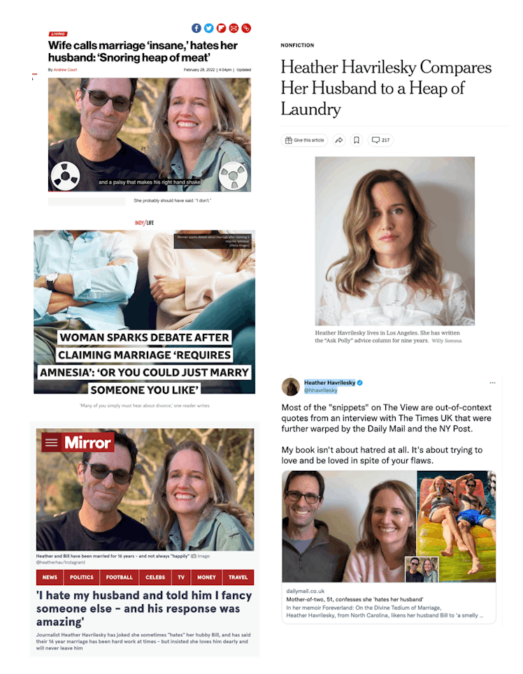 A smattering of headlines from recent coverage of Heather Havrilesky’s book.