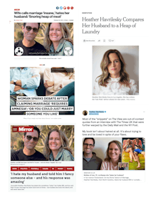 A smattering of headlines from recent coverage of Heather Havrilesky’s book. Clockwise from left to ...