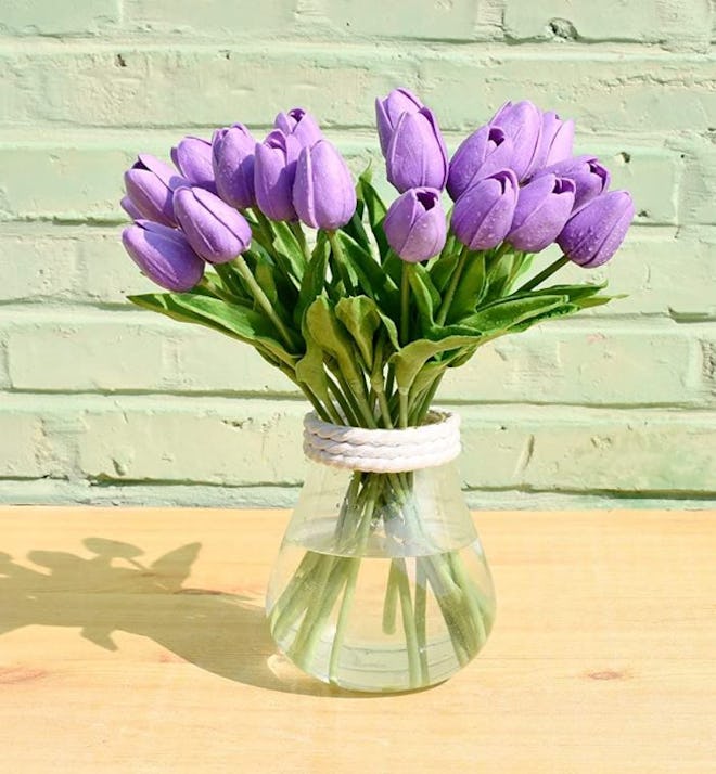 Mandy's Artificial Silk Tulip Flowers (20-Pieces)