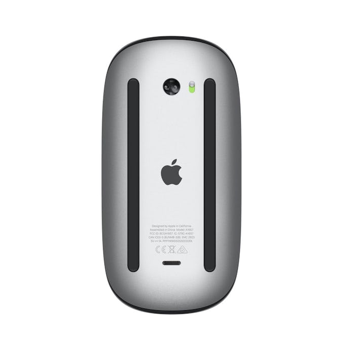 Apple Magic Mouse's charging port at the bottom