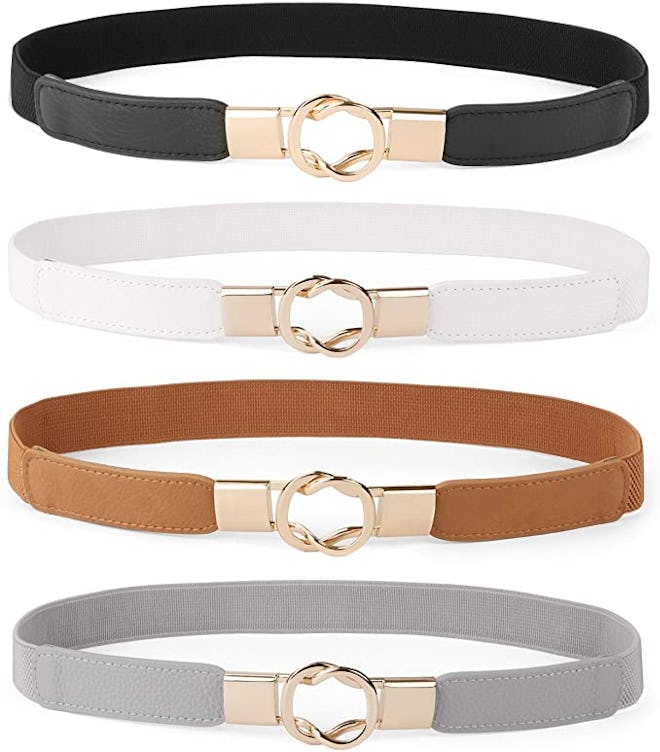 WERFORU Skinny Waist Belts (Set of 4)