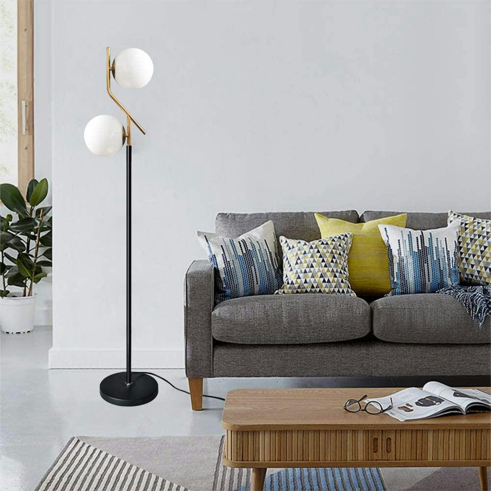 Hsyile Glass Orb Floor Lamp