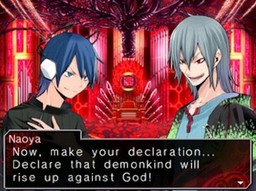 Protagonist and Naoya talking about world domination