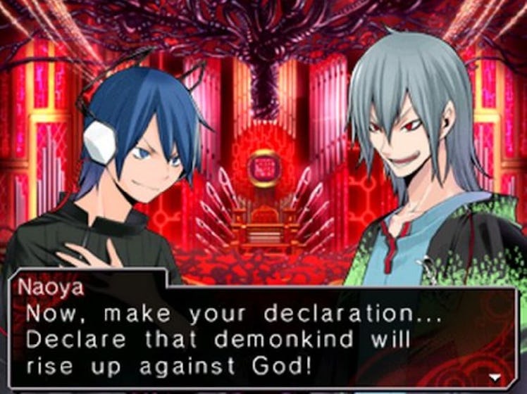 Protagonist and Naoya talking about world domination