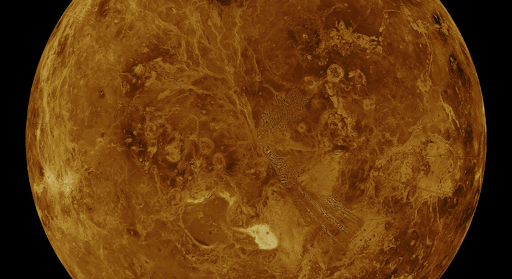 venus surface false color image