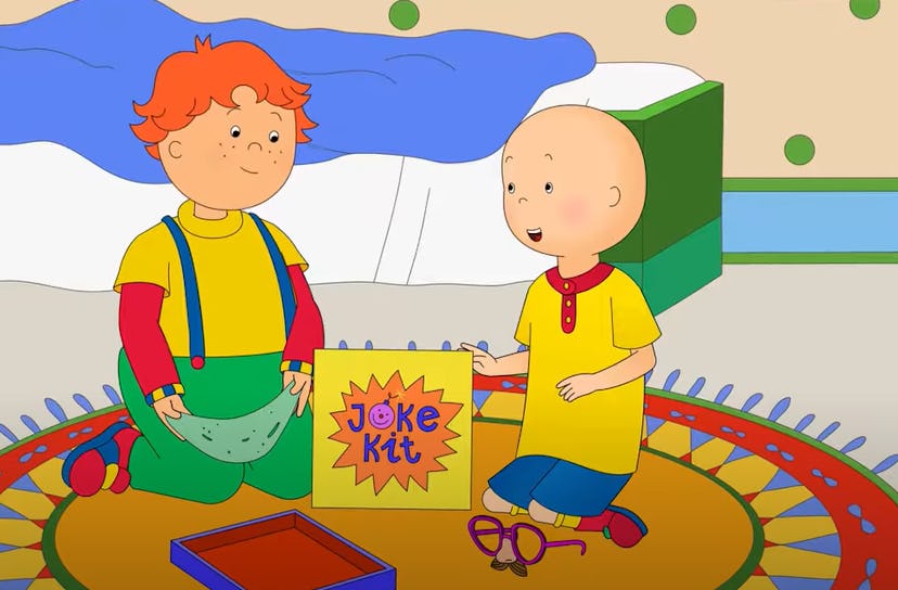 Watch Caillou and April Fools Day on YouTube.